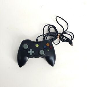 Gamestop Mad Catz Xbox 360 Wired Controller Game Pad 4716 Black No Dongle
